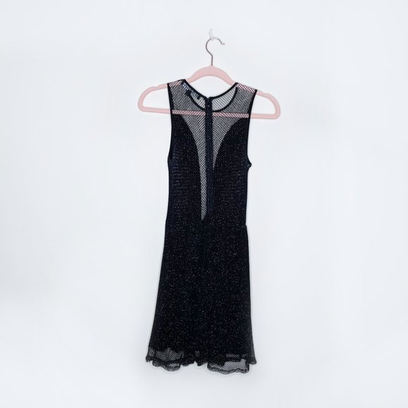 for love and lemons metallic mesh lulu skater dress - size xs - Picture 4 of 7